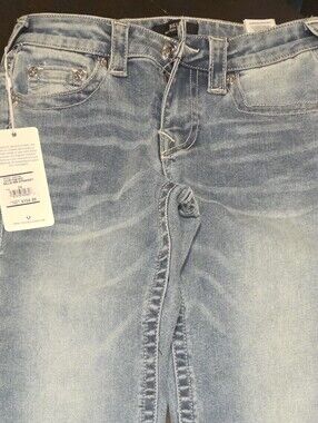 NWT Women's True Religion Billie Mid-Rise Straight Leg Jeans Size 24×31½